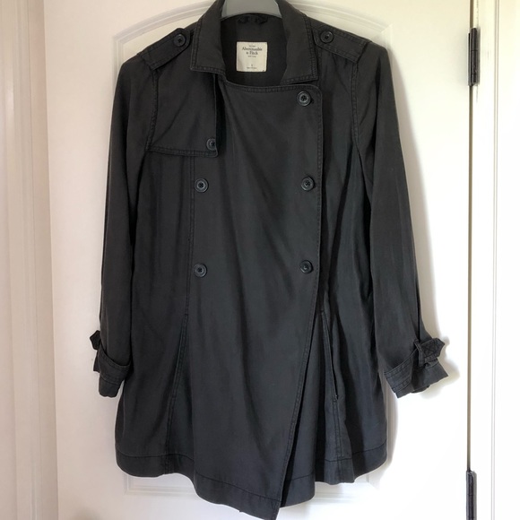 Abercrombie & Fitch Jackets & Blazers - A&F Long Gray Trench Coat Size S